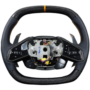 2020-2026+ Chevrolet C8 Corvette Custom Carbon Fiber Steering Wheel - AutoLEDTech.com