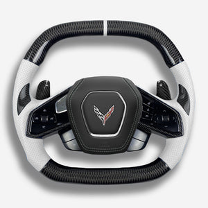 2020-2026+ Chevrolet C8 Corvette Custom Carbon Fiber Steering Wheel - AutoLEDTech.com