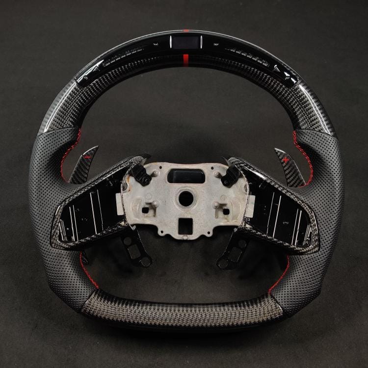 2020-2026+ Chevrolet C8 Corvette Custom Carbon Fiber Steering Wheel - AutoLEDTech.com
