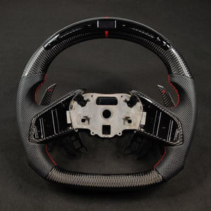 2020-2026+ Chevrolet C8 Corvette Custom Carbon Fiber Steering Wheel - AutoLEDTech.com