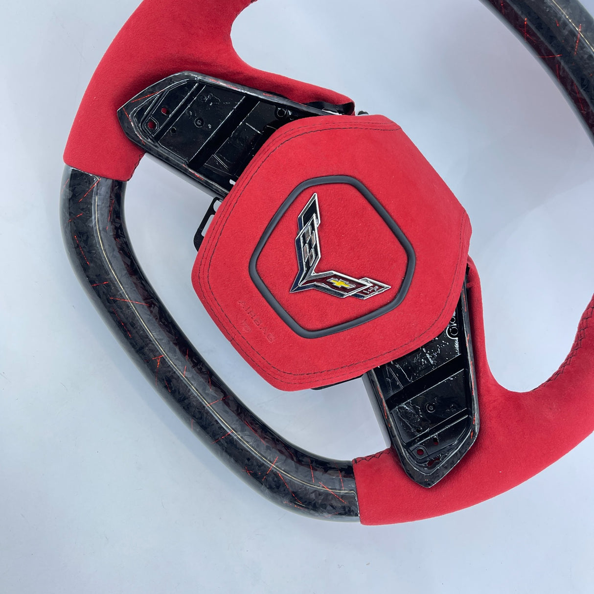 2020-2026+ Chevrolet C8 Corvette Custom Carbon Fiber Steering Wheel - AutoLEDTech.com