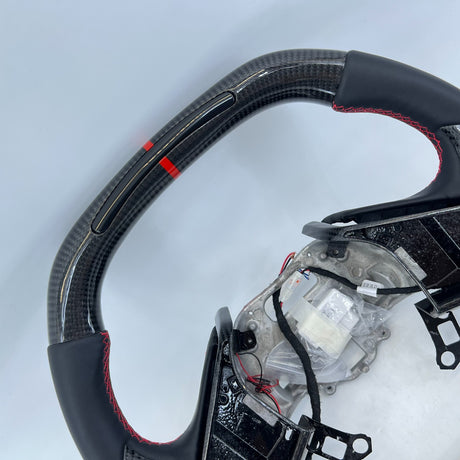 2020-2026+ Chevrolet C8 Corvette Custom Carbon Fiber Steering Wheel - AutoLEDTech.com