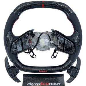 2020-2026+ Chevrolet C8 Corvette Custom Carbon Fiber Steering Wheel - AutoLEDTech.com