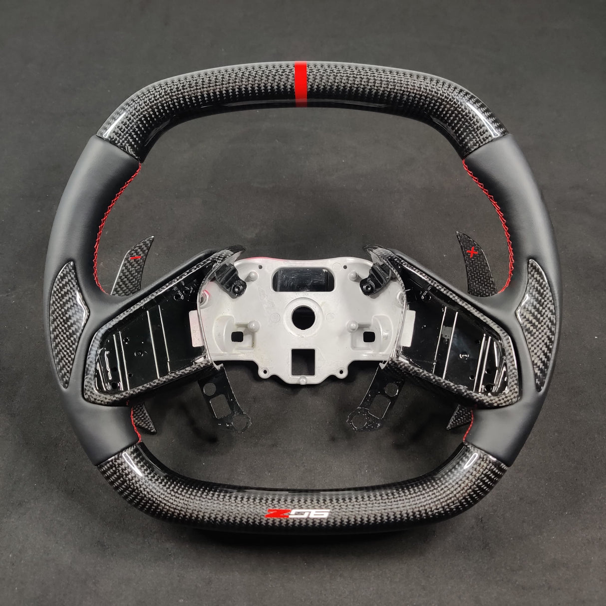 2020-2026+ Chevrolet C8 Corvette Custom Carbon Fiber Steering Wheel - AutoLEDTech.com