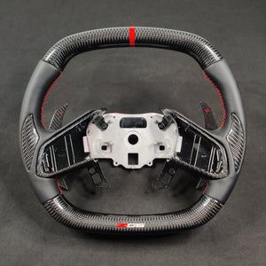 2020-2026+ Chevrolet C8 Corvette Custom Carbon Fiber Steering Wheel - AutoLEDTech.com