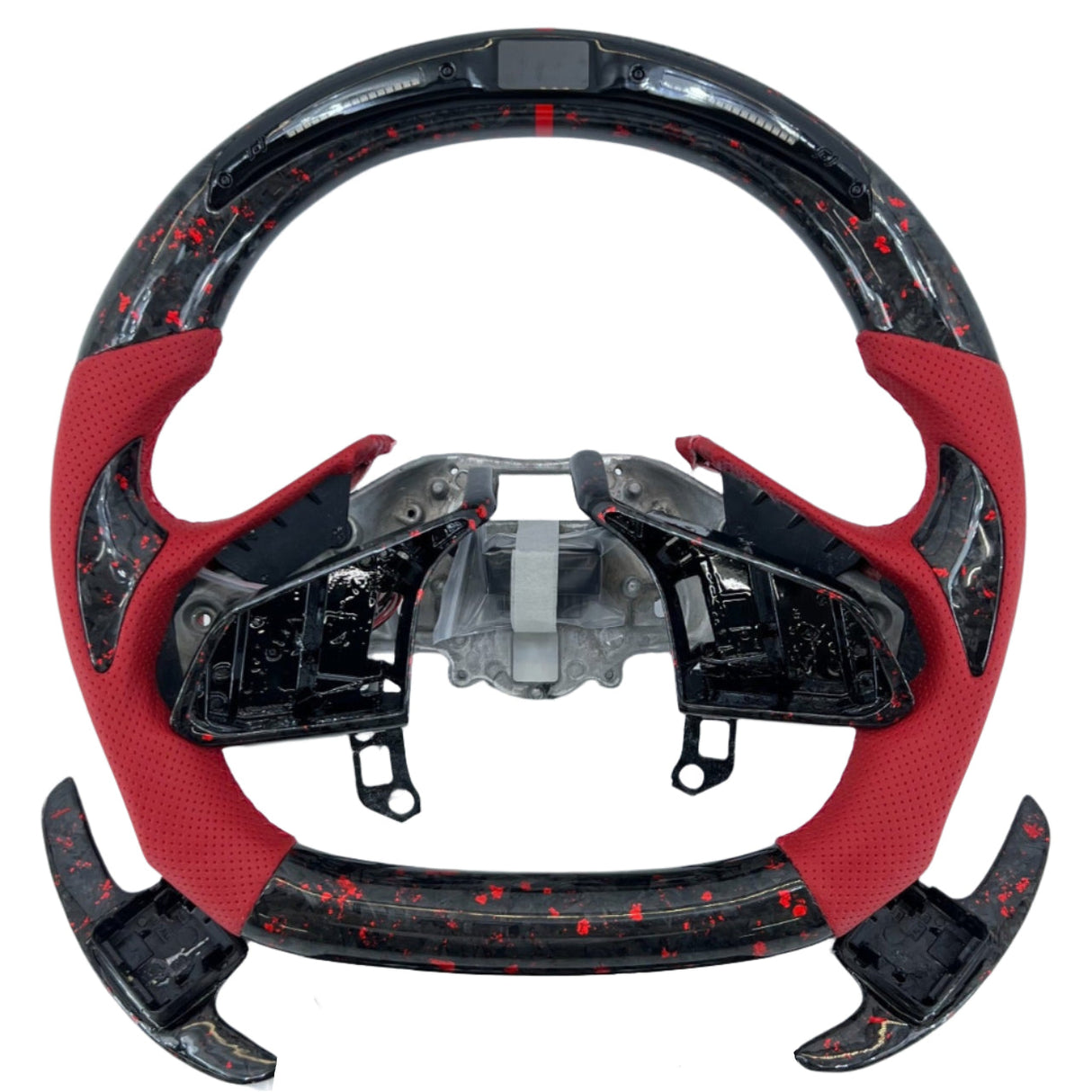 2020-2026+ Chevrolet C8 Corvette Custom Carbon Fiber Steering Wheel - AutoLEDTech.com