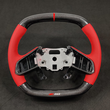 2020-2026+ Chevrolet C8 Corvette Custom Carbon Fiber Steering Wheel - AutoLEDTech.com