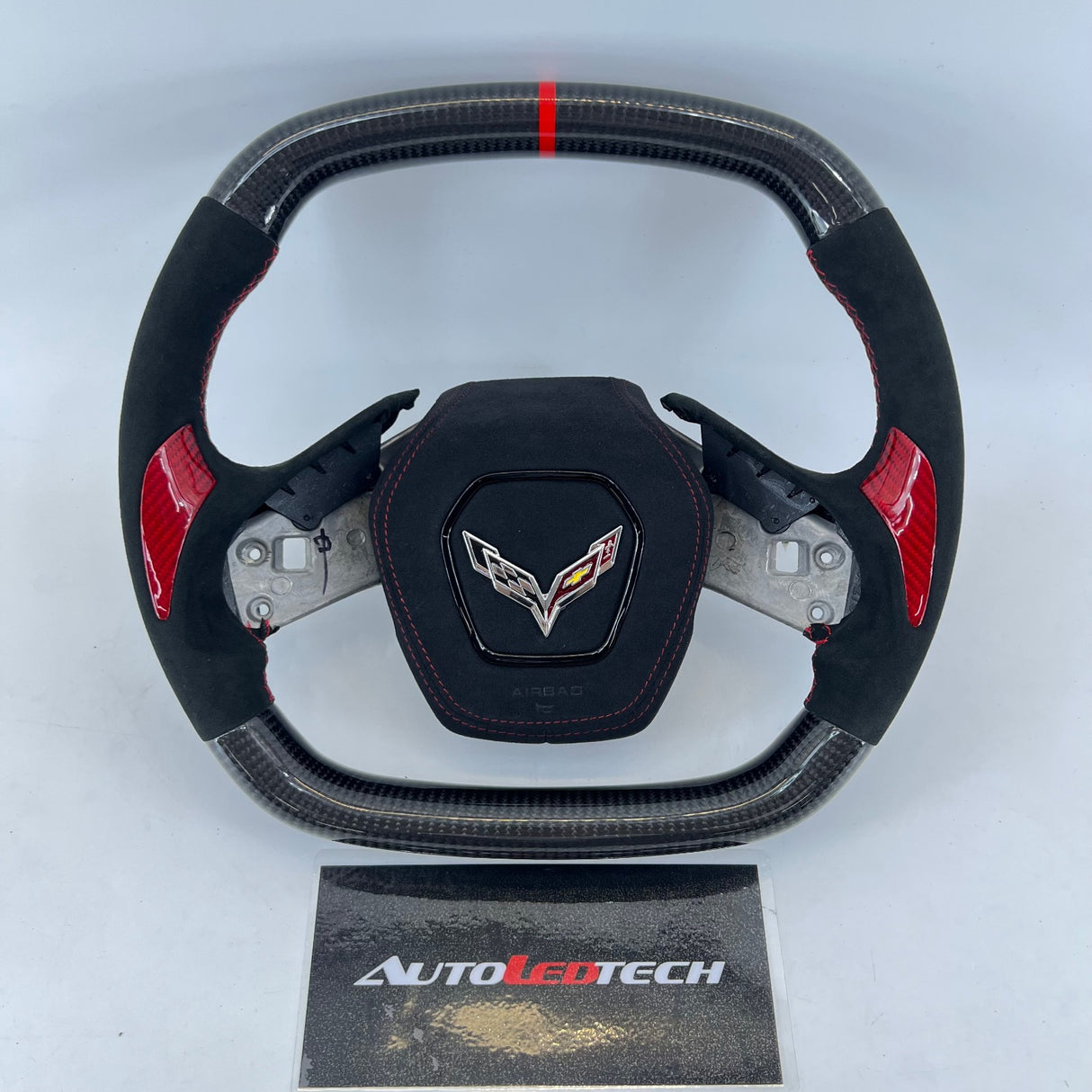 2020-2026+ Chevrolet C8 Corvette Custom Carbon Fiber Steering Wheel - AutoLEDTech.com