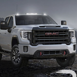 2020-2026+ GMC Chevy HD Clear Smoked White Amber LED Roof Cab Lights - AutoLEDTech.com