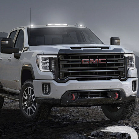 2020-2026+ GMC Chevy HD Clear Smoked White Amber LED Roof Cab Lights - AutoLEDTech.com