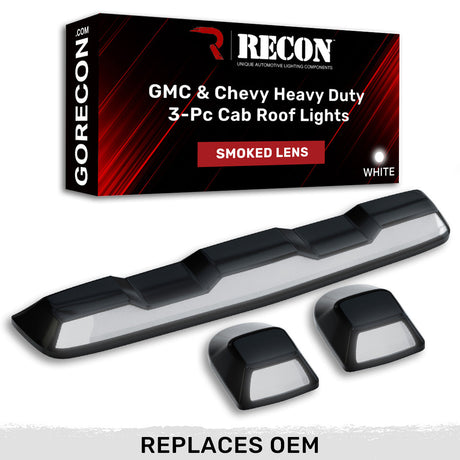 2020-2026+ GMC Chevy HD Clear Smoked White Amber LED Roof Cab Lights - AutoLEDTech.com
