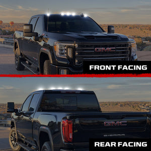 2020-2026+ GMC Chevy HD Clear Smoked White Amber LED Roof Cab Lights - AutoLEDTech.com