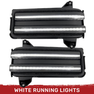 2020-2026+ GMC Chevy Sierra Silverado Smoked LED Mirror Lights - AutoLEDTech.com