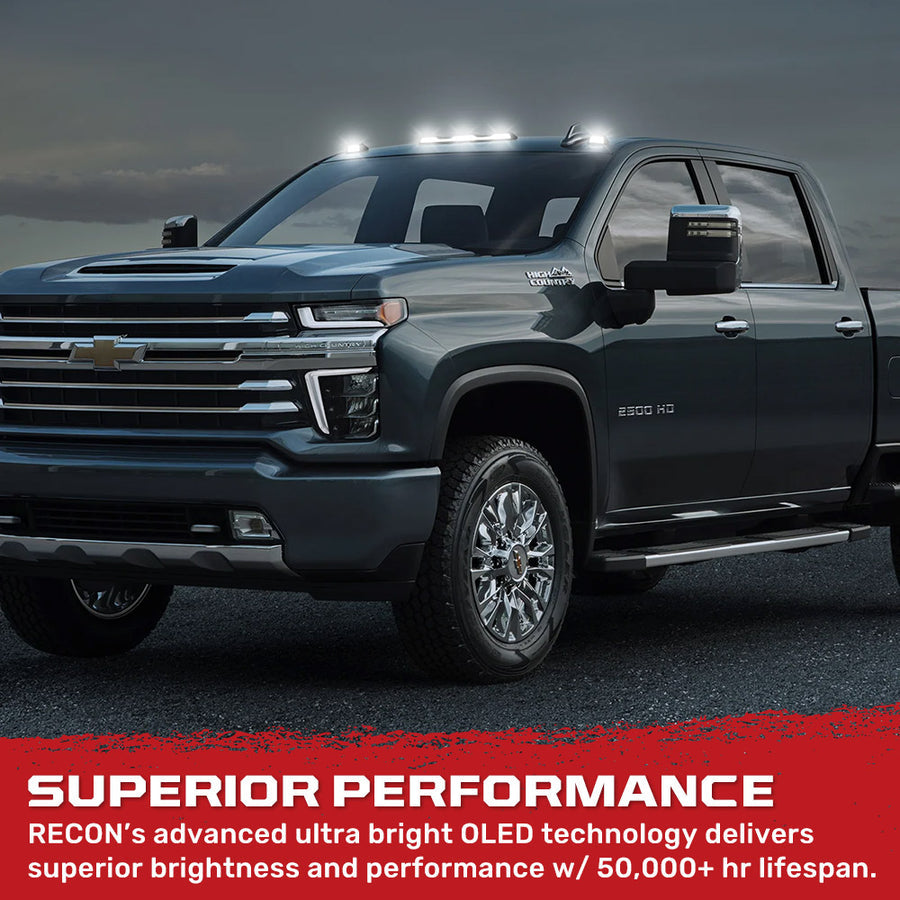 2020-2026+ GMC Chevy Sierra Silverado Smoked LED Mirror Lights - AutoLEDTech.com