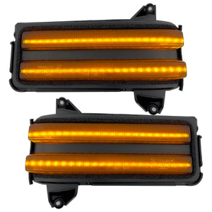2020-2026+ GMC Chevy Sierra Silverado Smoked LED Mirror Lights - AutoLEDTech.com
