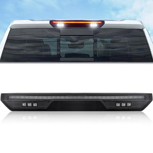 2020-2026+ GMC Sierra Chevy Silverado Smoked Clear LED 3rd Brake Light - AutoLEDTech.com