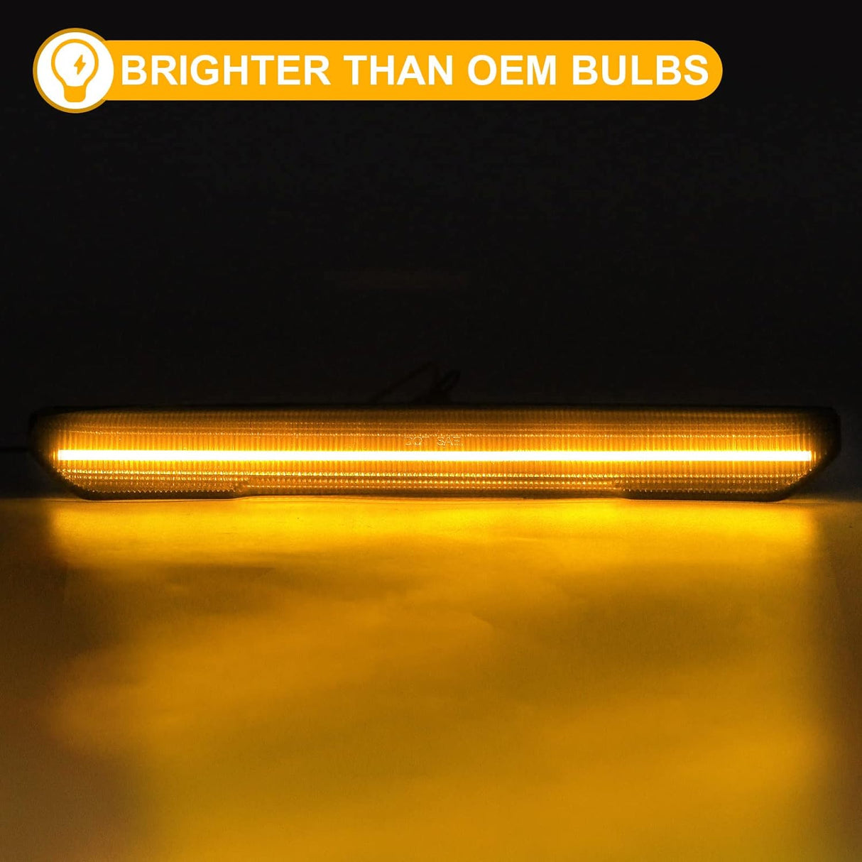 2020-2026+ GMC Sierra HD 2500 Smoked White Amber SCANNING LED Side Markers - AutoLEDTech.com