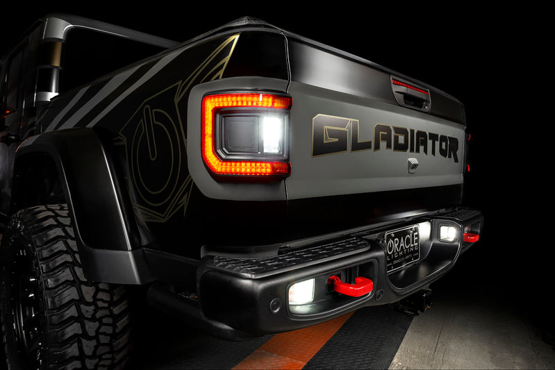 2020-2026+ Jeep Gladiator JT Red Smoked LED Flush Mount Tail Lights - AutoLEDTech.com