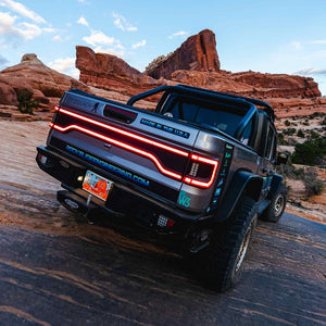 2020-2026+ Jeep Gladiator JT Red Smoked LED Flush Mount Tail Lights - AutoLEDTech.com
