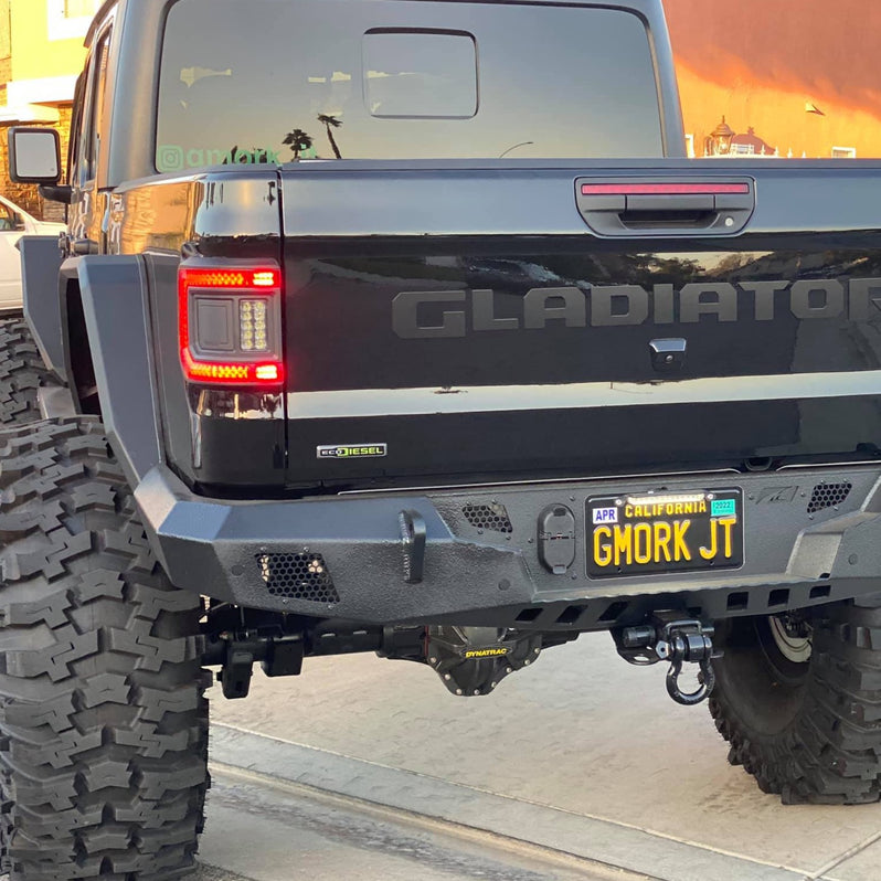 2020-2026+ Jeep Gladiator JT Red Smoked LED Flush Mount Tail Lights - AutoLEDTech.com