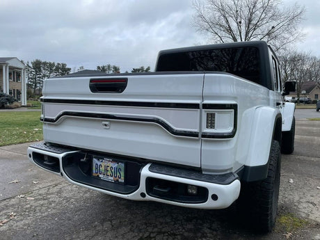 2020-2026+ Jeep Gladiator JT Red Smoked LED Flush Mount Tail Lights - AutoLEDTech.com