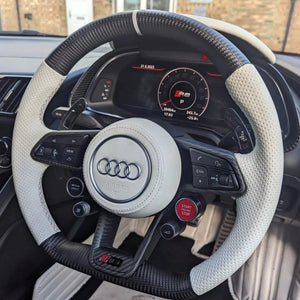 2015-2024 Audi R8 TTRS Custom Carbon Fiber Steering Wheel - AutoLEDTech.com