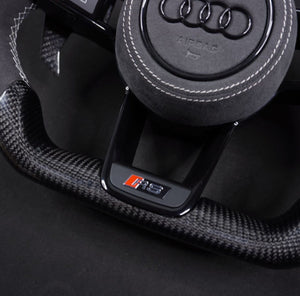 2015-2024 Audi R8 TTRS Custom Carbon Fiber Steering Wheel - AutoLEDTech.com