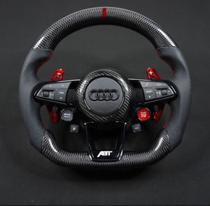 2015-2024 Audi R8 TTRS Custom Carbon Fiber Steering Wheel - AutoLEDTech.com