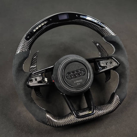 2015-2024 Audi R8 TTRS Custom Carbon Fiber Steering Wheel - AutoLEDTech.com