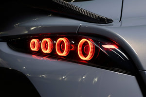 2020+ Toyota Supra Smoked Red XB LED Tail Lights Assemblies - AutoLEDTech.com
