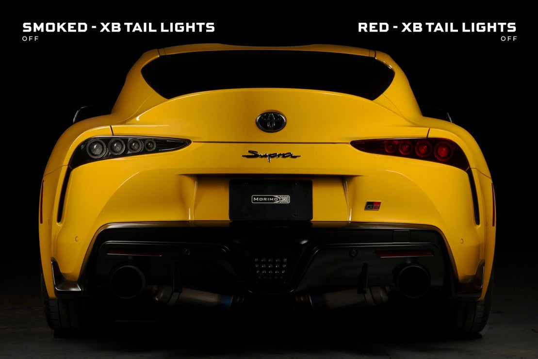 2020+ Toyota Supra Smoked Red XB LED Tail Lights Assemblies - AutoLEDTech.com