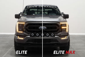 2021-2023 Ford F-150 & Raptor ELITE MAX LED White/Amber DRL Projector Headlights - AutoLEDTech.com