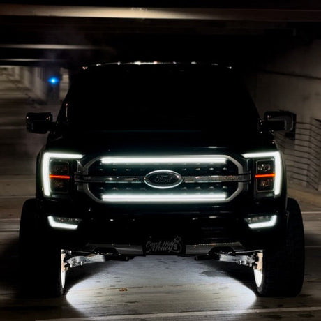 2021-2023 Ford F150 Platinum XLT LED Grill Accent Lights Bars Kit - AutoLEDTech.com