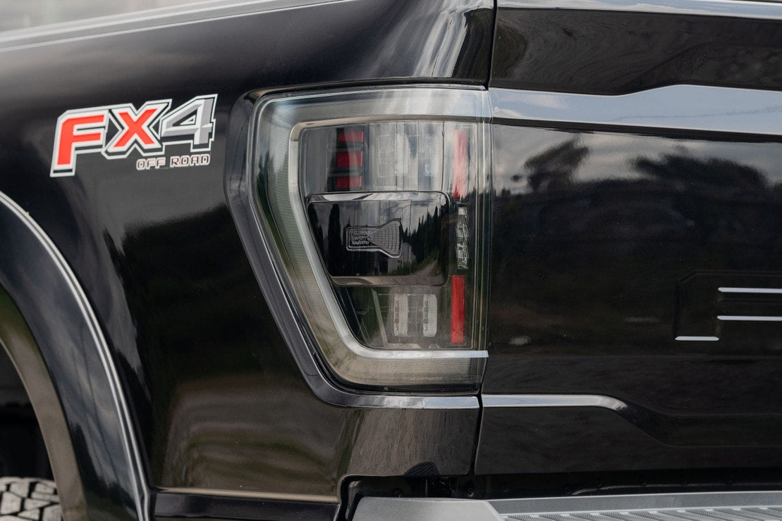 2021-2023 Ford F150 & Raptor Red/Smoked Full LED Tail Lights - Fits all models - AutoLEDTech.com