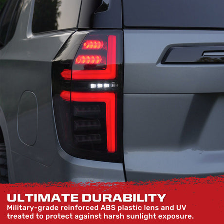2021-2024 GMC Yukon Smoked Scanning LED Tail Lights - AutoLEDTech.com