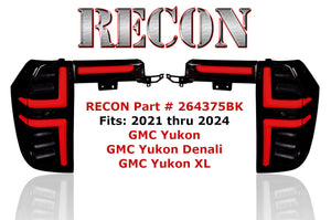 2021-2024 GMC Yukon Smoked Scanning LED Tail Lights - AutoLEDTech.com