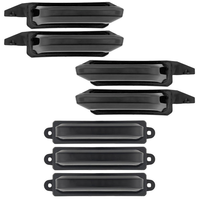 2021-2025+ Ford Raptor Smoked White/Amber Scanning LED Grill + Fender Lights - AutoLEDTech.com