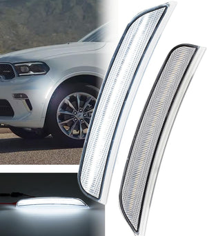 2021-2026+ Dodge Durango Clear Smoked White Amber LED Side Markers - AutoLEDTech.com