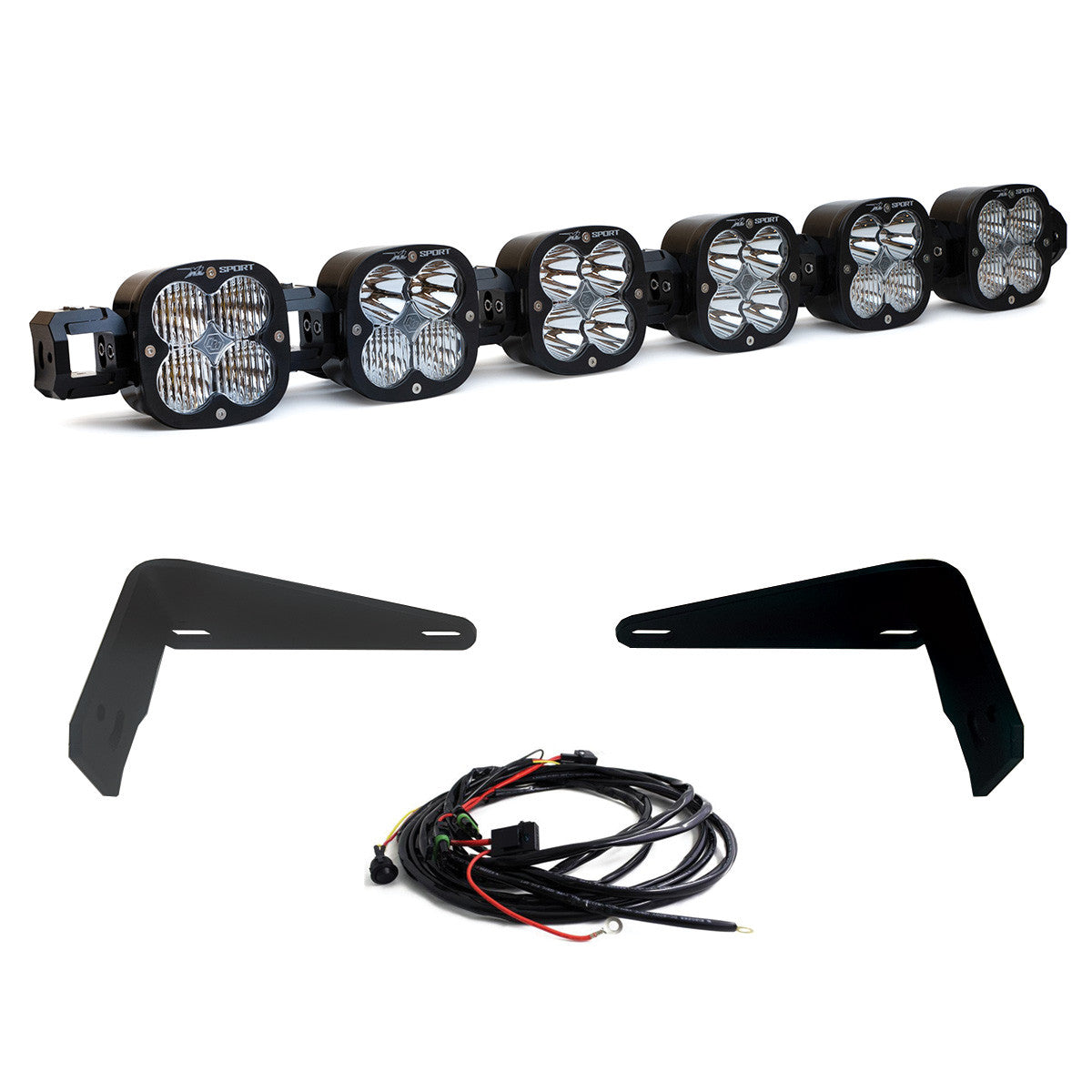 2021–2026+ Ford Bronco Baja Designs 6XL Linkable Modular Steel Bumper Light Kit - AutoLEDTech.com