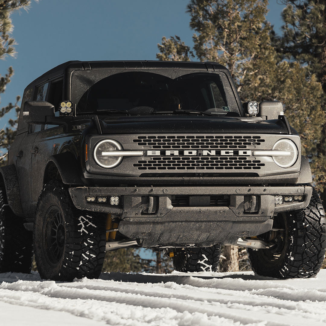 2021-2026+ Ford Bronco Baja Designs Squadron Dual S2 Bumper Fog Pocket Light Kit - AutoLEDTech.com