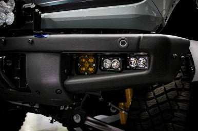 2021-2026+ Ford Bronco Baja Designs Squadron Dual S2 Bumper Fog Pocket Light Kit - AutoLEDTech.com