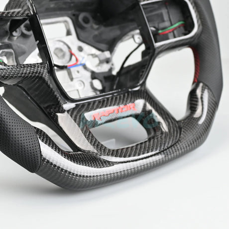 2023-2026+ Ford Super Duty F250 Custom Carbon Fiber Steering Wheel - AutoLEDTech.com