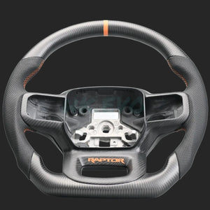 2023-2026+ Ford Super Duty F250 Custom Carbon Fiber Steering Wheel - AutoLEDTech.com
