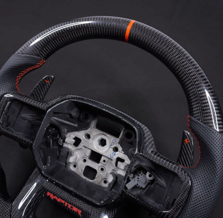 2023-2026+ Ford Super Duty F250 Custom Carbon Fiber Steering Wheel - AutoLEDTech.com