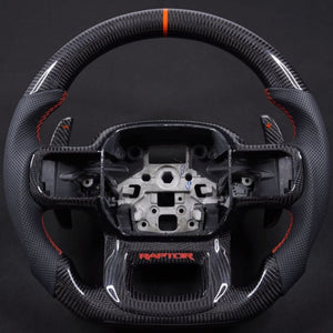 2023-2026+ Ford Super Duty F250 Custom Carbon Fiber Steering Wheel - AutoLEDTech.com
