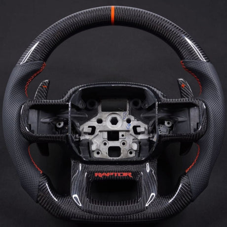 2023-2026+ Ford Super Duty F250 Custom Carbon Fiber Steering Wheel - AutoLEDTech.com