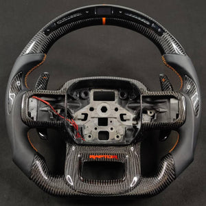 2023-2026+ Ford Super Duty F250 Custom Carbon Fiber Steering Wheel - AutoLEDTech.com