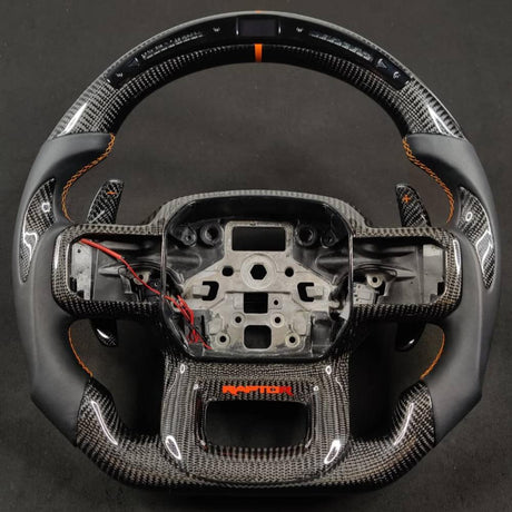 2023-2026+ Ford Super Duty F250 Custom Carbon Fiber Steering Wheel - AutoLEDTech.com