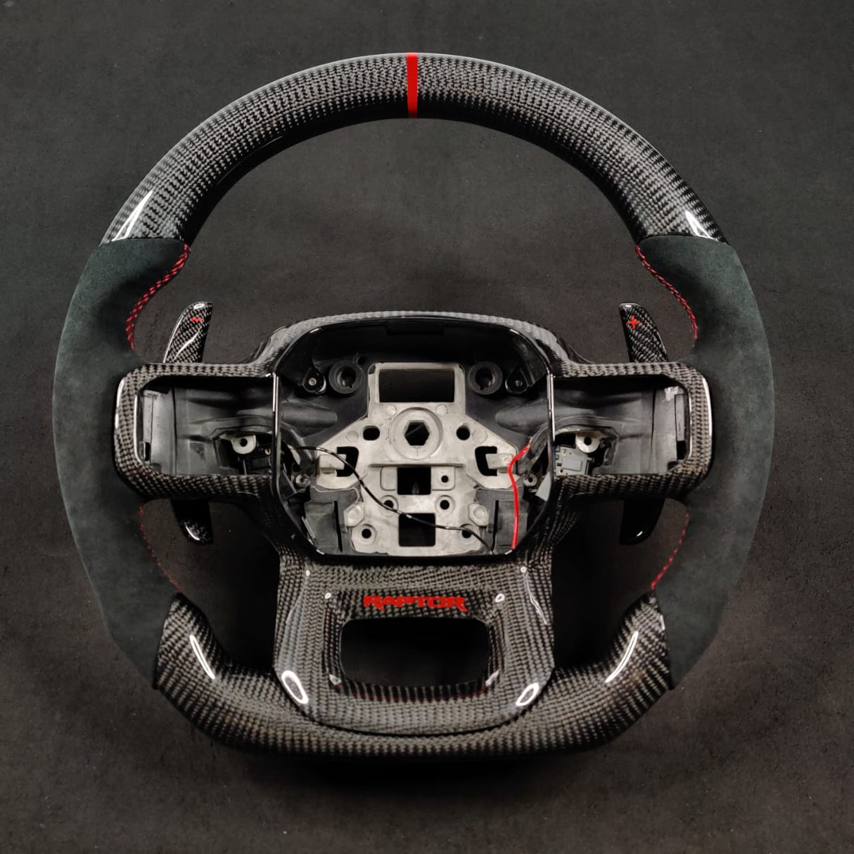 2023-2026+ Ford Super Duty F250 Custom Carbon Fiber Steering Wheel - AutoLEDTech.com