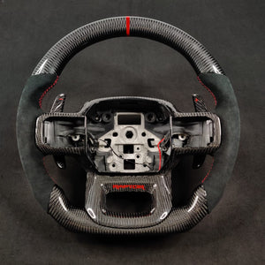 2023-2026+ Ford Super Duty F250 Custom Carbon Fiber Steering Wheel - AutoLEDTech.com